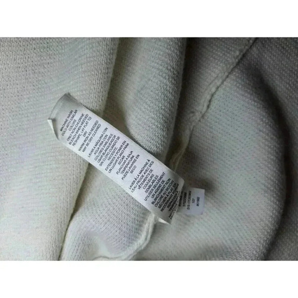 Chico's Women's Ivory/Cream Open Front Fringe Sleeveless Long Vest Size 1 M/8 - Picture 7 of 10